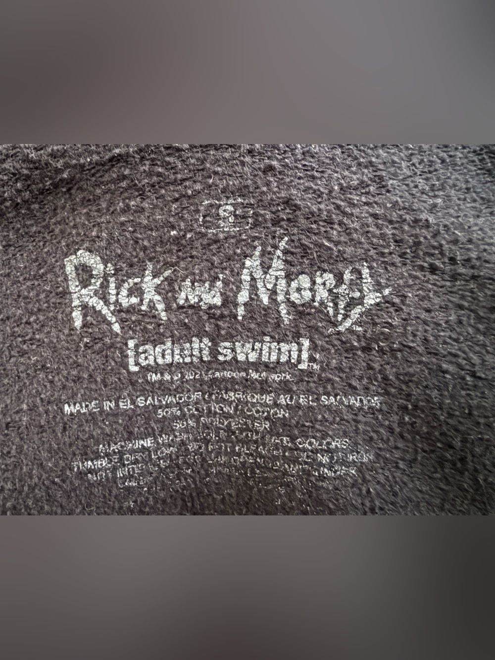 Rick & Morty Trippy World Hoodie | Black Pullover Hooded Sweatshirt |Size Small - Picture 2 of 5